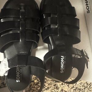 Sonoma Black Leather Sandals